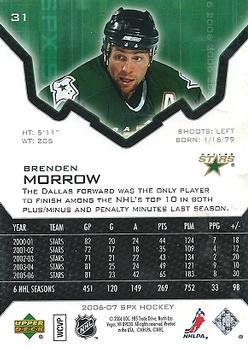 2006-07 SPx #31 Brenden Morrow Back