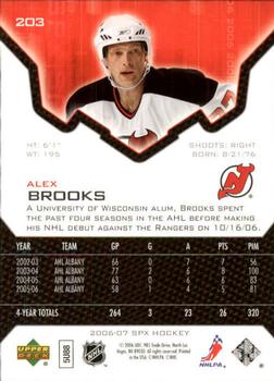 2006-07 SPx #203 Alex Brooks Back