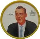 1960-61 Shirriff Coins #120 Milt Schmidt Front