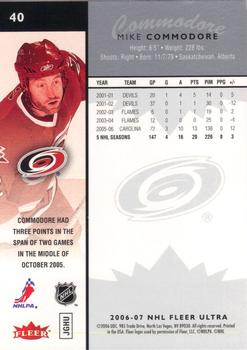 2006-07 Ultra #40 Mike Commodore Back