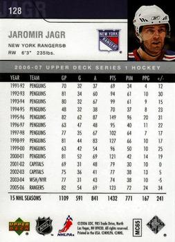 2006-07 Upper Deck #128 Jaromir Jagr Back