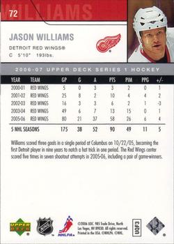 2006-07 Upper Deck #72 Jason Williams Back