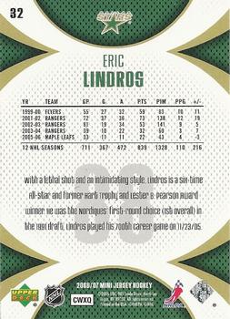 2006-07 Upper Deck Mini Jersey #32 Eric Lindros Back