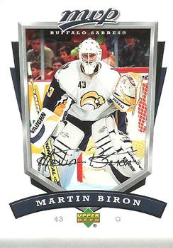 2006-07 Upper Deck MVP #40 Martin Biron Front