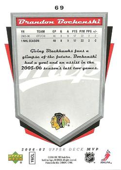 2006-07 Upper Deck MVP #69 Brandon Bochenski Back