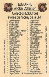 1988-89 Esso NHL All-Star Collection #NNO Michel Goulet Back