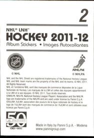 2011-12 Panini Stickers #2 NHLPA Logo Back