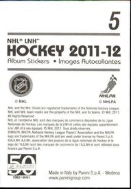 2011-12 Panini Stickers #5 Western Conference Logo Back