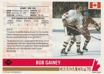 1992 Future Trends '76 Canada Cup #140 Bob Gainey Back