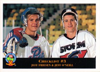 1994 Classic Pro Hockey Prospects #209 Jeff Friesen / Jeff O'Neill Front