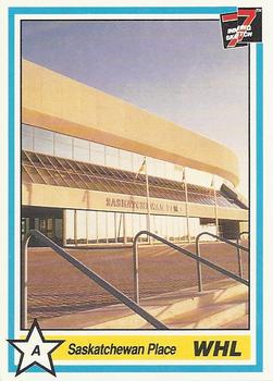 1990-91 7th Inning Sketch WHL #93 Saskatchewan Place Front