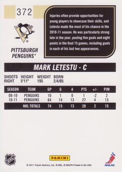 2011-12 Score #372 Mark Letestu Back
