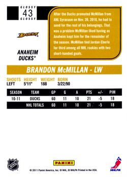 2011-12 Score - Glossy #43 Brandon McMillan Back