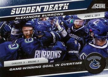 2011-12 Score - Sudden Death #9 Alexandre Burrows Front