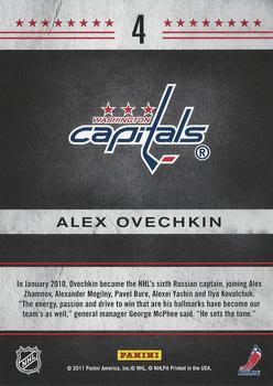 2011-12 Panini Pinnacle - Captains #4 Alex Ovechkin Back