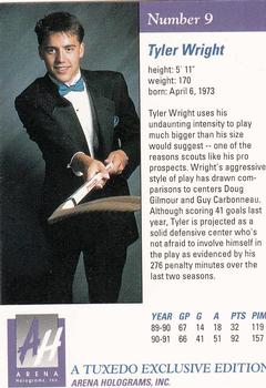 1991 Arena Draft Picks #9 Tyler Wright  Back
