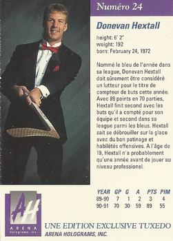 1991 Arena Draft Picks French #24 Donevan Hextall  Back