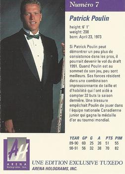1991 Arena Draft Picks French #7 Patrick Poulin  Back