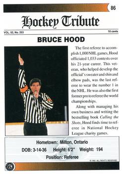 1991-92 Ultimate Original 6 #86 Bruce Hood Back