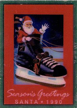 1990-91 7th Inning Sketch OHL #NNO Season's Greetings Santa 1990 / Happy Holidays David Branch Front