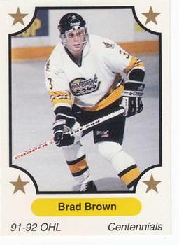 1991-92 7th Inning Sketch OHL #53 Brad Brown Front