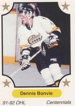1991-92 7th Inning Sketch OHL #54 Dennis Bonvie Front