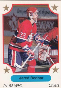 1991-92 7th Inning Sketch WHL #11 Jared Bednar Front