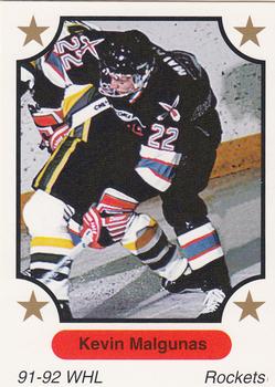 1991-92 7th Inning Sketch WHL #156 Kevin Malgunas Front