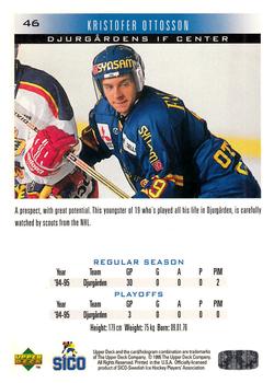 1995-96 Upper Deck Swedish Elite #46 Kristofer Ottosson Back