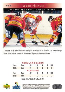 1995-96 Upper Deck Swedish Elite #168 Samuel Påhlsson Back