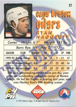 1995-96 Edge Ice #32 Ryan Haggerty Back