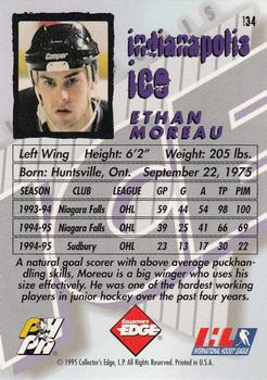 1995-96 Edge Ice #134 Ethan Moreau Back