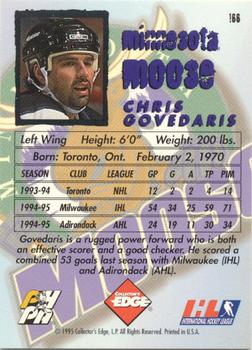 1995-96 Edge Ice #166 Chris Govedaris Back