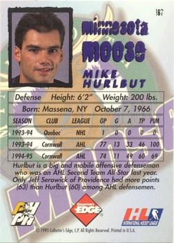 1995-96 Edge Ice #167 Mike Hurlbut Back