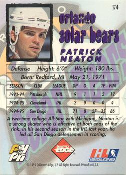 1995-96 Edge Ice #174 Patrick Neaton Back