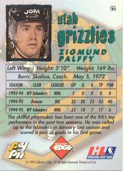 1995-96 Edge Ice #195 Zigmund Palffy Back