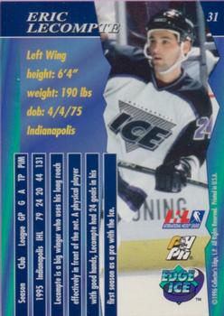 1996 Edge Ice Future Legends #31 Eric Lecompte Back