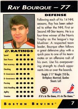 1994 EA Sports NHL '94 #7 Ray Bourque Back