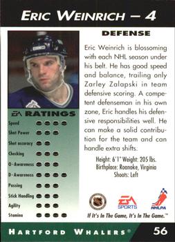 1994 EA Sports NHL '94 #56 Eric Weinrich Back