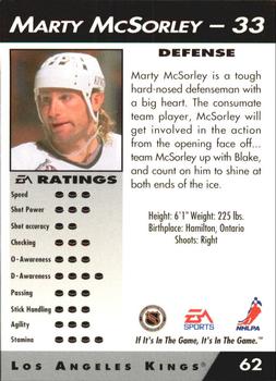 1994 EA Sports NHL '94 #62 Marty McSorley Back