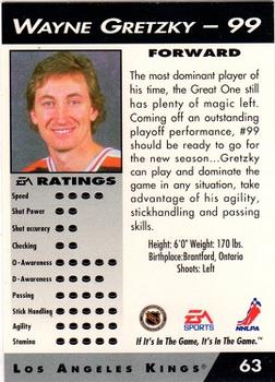 1994 EA Sports NHL '94 #63 Wayne Gretzky Back
