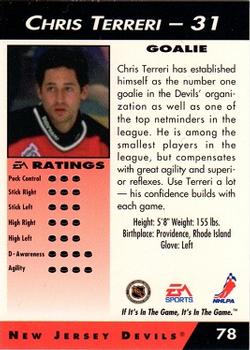 1994 EA Sports NHL '94 #78 Chris Terreri Back