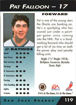 1994 EA Sports NHL '94 #119 Pat Falloon Back