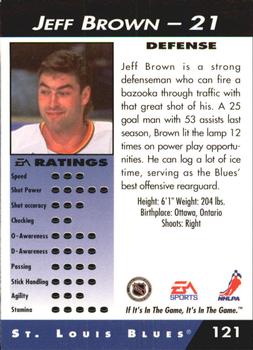 1994 EA Sports NHL '94 #121 Jeff Brown Back