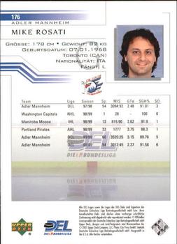 2001-02 Upper Deck DEL (German) #176 Mike Rosati Back