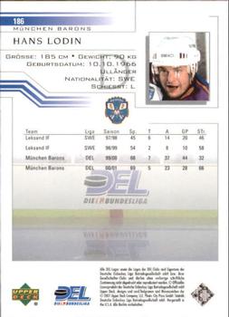 2001-02 Upper Deck DEL (German) #186 Hans Lodin Back