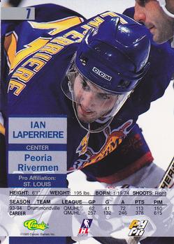 1995 Classic Images #7 Ian Laperriere Back