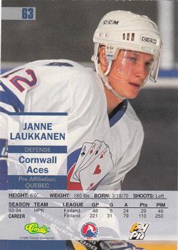 1995 Classic Images - Gold #63 Janne Laukkanen  Back