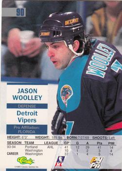 1995 Classic Images - Gold #90 Jason Woolley  Back