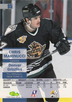 1995 Classic Images - Gold #95 Chris Marinucci  Back